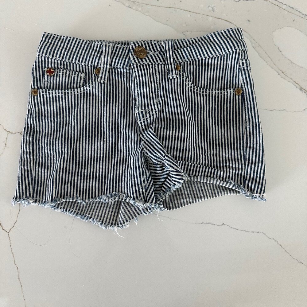 Striped Hudson Jean Shorts Size 8